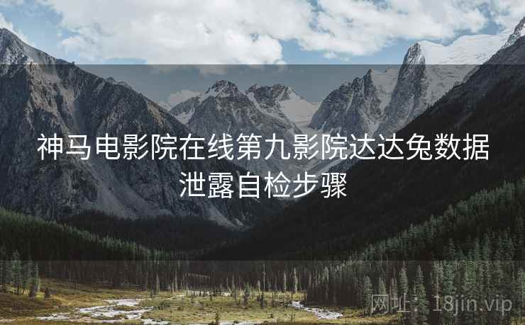 神马电影院在线第九影院达达兔数据泄露自检步骤  第1张