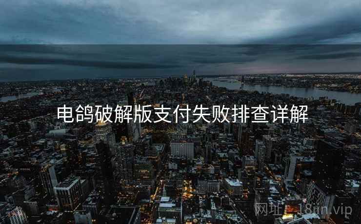 电鸽破解版支付失败排查详解  第2张