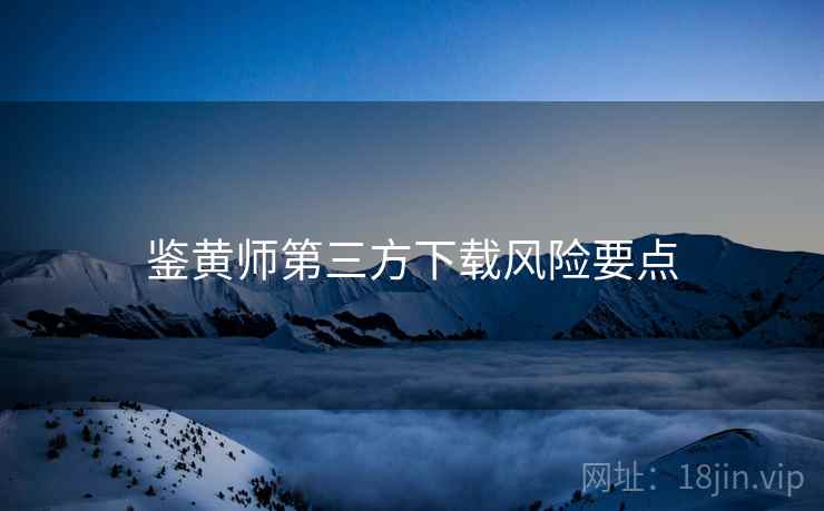 鉴黄师第三方下载风险要点  第1张