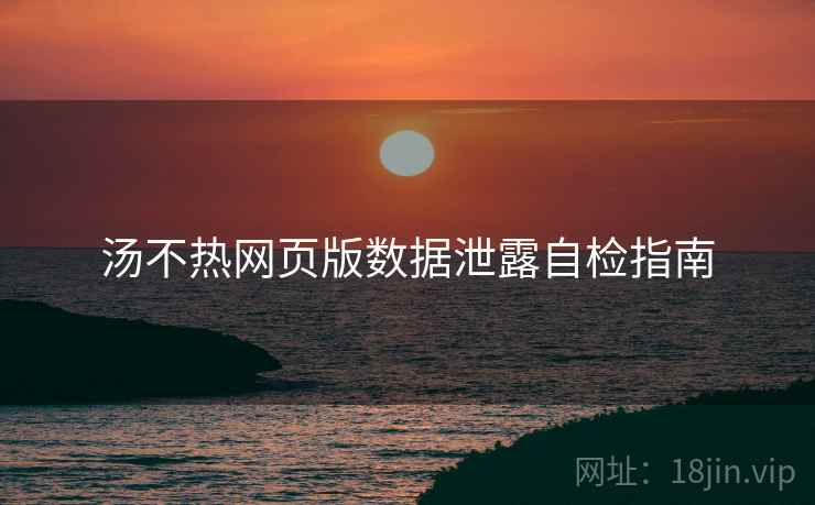 汤不热网页版数据泄露自检指南  第2张