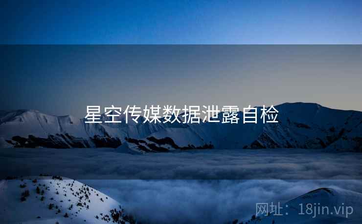 星空传媒数据泄露自检  第1张