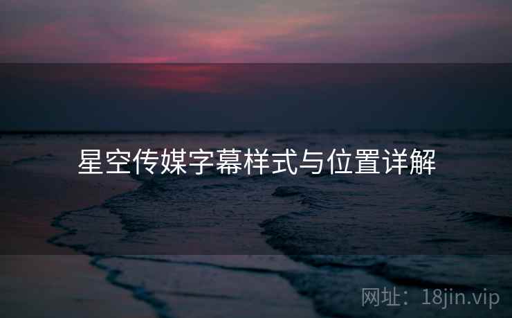 星空传媒字幕样式与位置详解  第2张