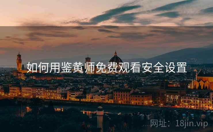 如何用鉴黄师免费观看安全设置  第1张