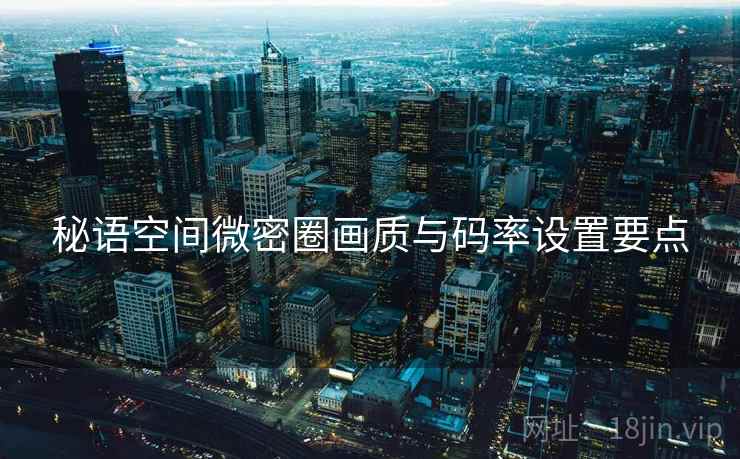 秘语空间微密圈画质与码率设置要点  第2张
