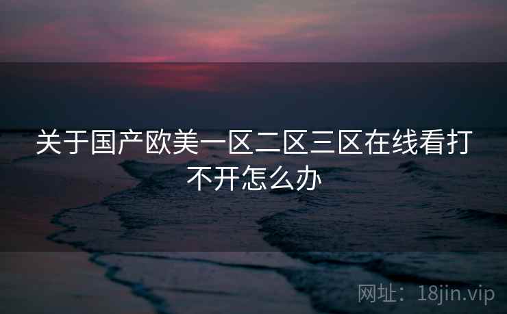 关于国产欧美一区二区三区在线看打不开怎么办  第1张