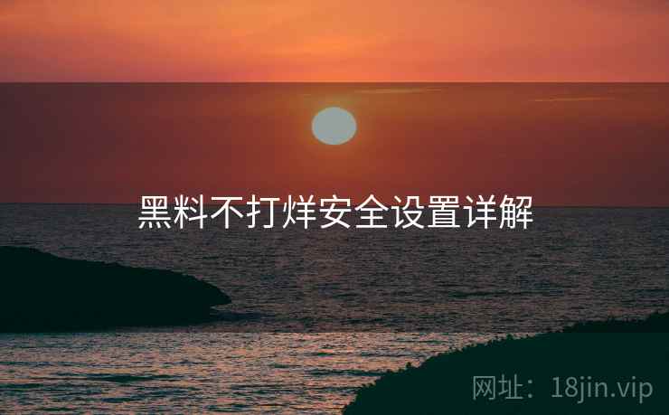 黑料不打烊安全设置详解  第2张