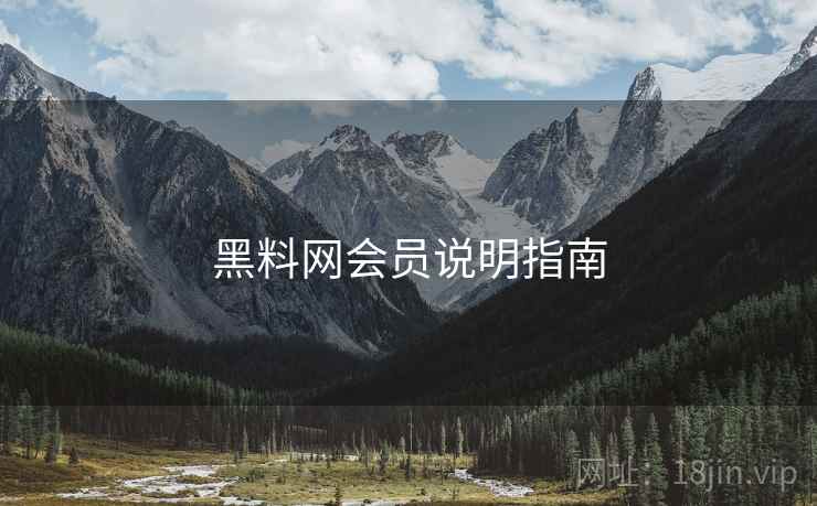 黑料网会员说明指南  第2张